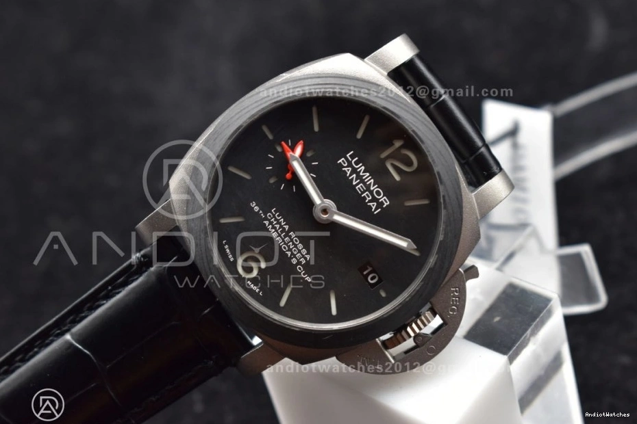 1:1 Dial UrbanStyle PAM1096 Super Best Luminor Titanium W Clone VSF P.9011 on Strap 986 GMT Edition 42mm Black Black Leather 0514